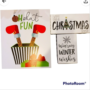 🎄Farmhouse Christmas Set‎ 3 Wall Art